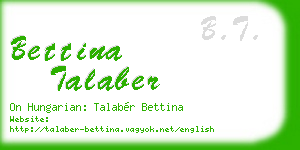 bettina talaber business card